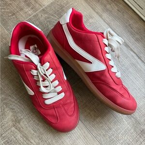 Dolce Vita 8.5 Red and White Sneakers